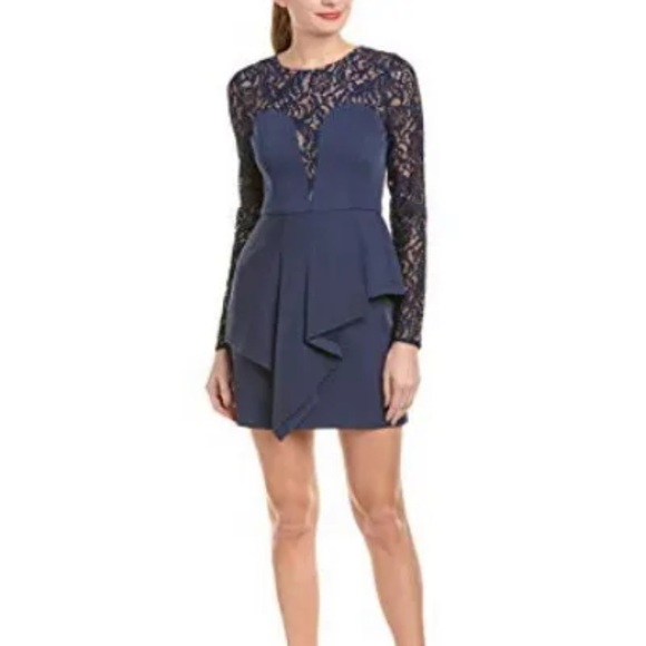 BCBG MaxAzria Navy Lace Kerrianne Dress - Picture 4 of 5